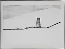 Ladislav Beisetzer, Ladislav Snopek, Imrich Vysočan, Neznámy autor – Pomník SNP "Vápenka" v Nemeckej. Bočný pohľad s terénnym rezom. 