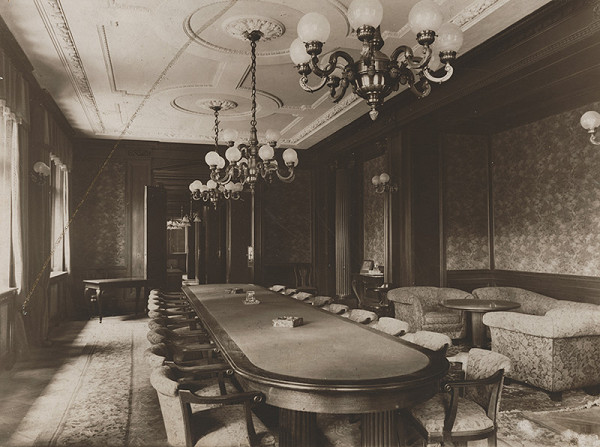 Milan Michal Harminc – Tatra banka v Bratislave. Interiér zasadacej siene.  