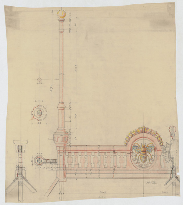 Milan Michal Harminc – Hotel Carlton-Savoy v Bratislave. Detail fasády. M nezn. 