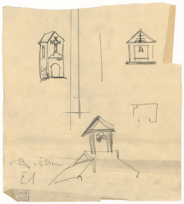 Milan Michal Harminc – Vstupná brána na cintorín v Tvrdošíne. Pohľady.  