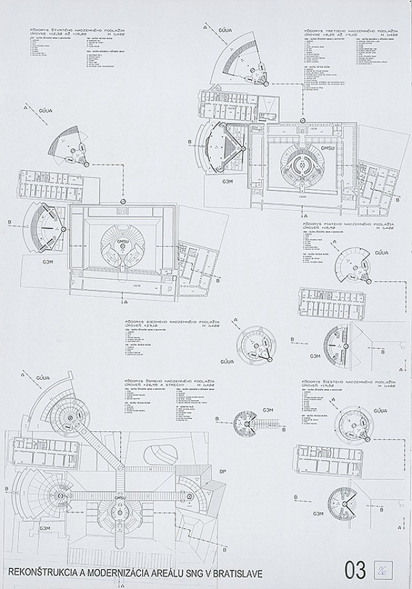 Milan Novák, Martin Novák – Súťaž na rekonštrukciu a modernizáciu areálu Slovenskej národnej galérie v Bratislave. Návrh č. 26. Panel č. 3.  