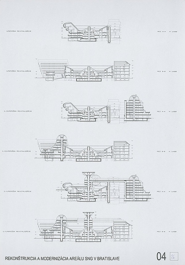 Milan Novák, Martin Novák – Súťaž na rekonštrukciu a modernizáciu areálu Slovenskej národnej galérie v Bratislave. Návrh č. 26. Panel č. 4.  