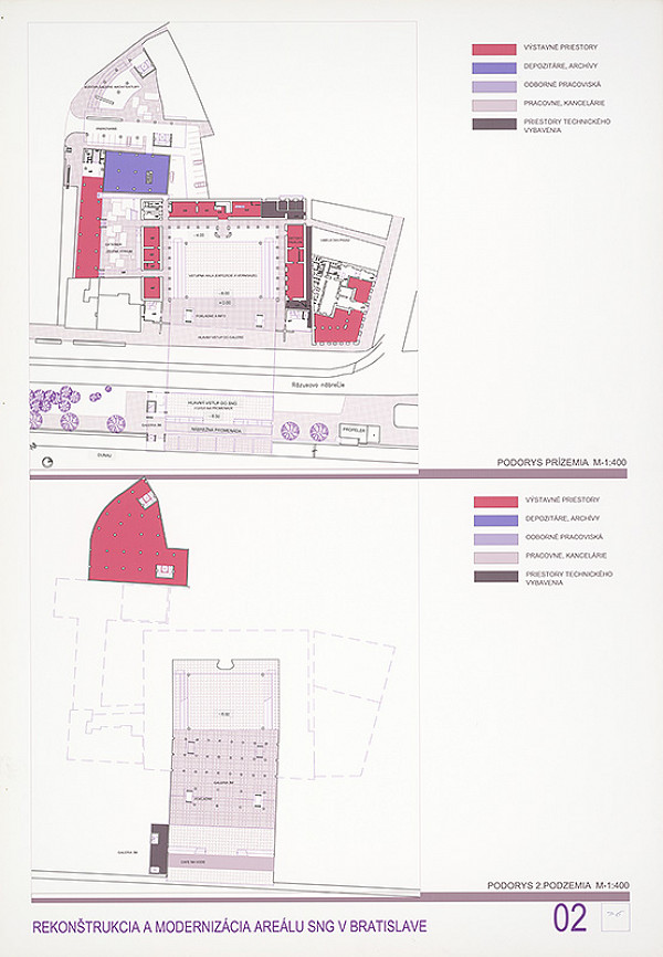 Viktor Borzovič, Peter Topinka – Súťaž na rekonštrukciu a modernizáciu areálu Slovenskej národnej galérie v Bratislave. Návrh č. 36. Panel č. 2.  