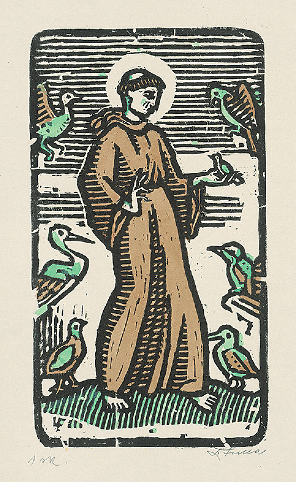 Ľudovít Fulla – Sv.František medzi vtáctvom 