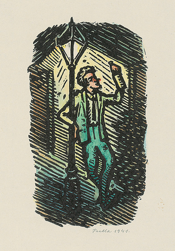 Ľudovít Fulla – Muž s fľaškou 