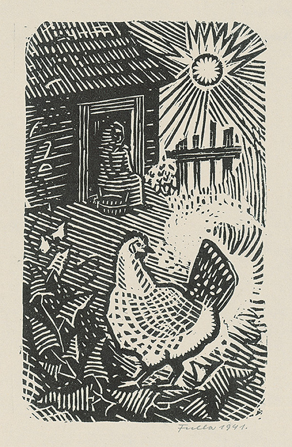 Ľudovít Fulla – Na dedinskom dvore 