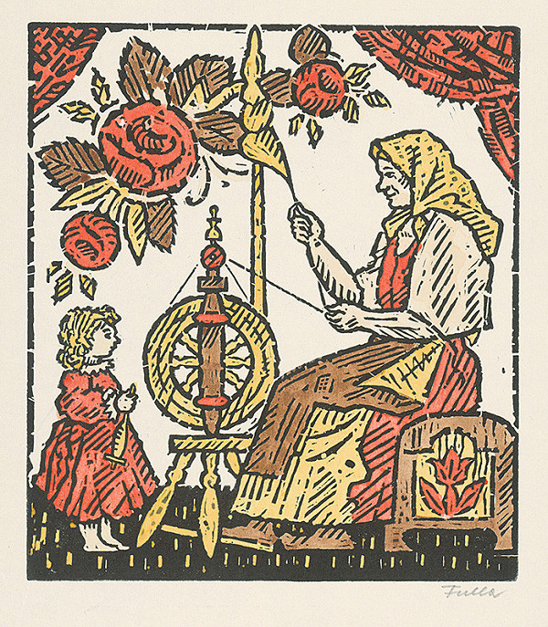 Ľudovít Fulla – Priadka z Poník 