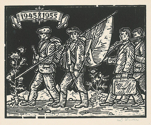 Ľudovít Fulla – Grafický list k 10.výr.oslobodenia 