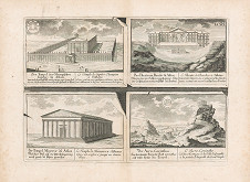 Johann Bernhard Fischer von Erlach, Johann Ulrich Krauss – Pohľad na dva antické chrámy, divadlo a akropolu  