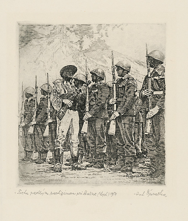 Anton Djuračka – Pocta padlým partizánom pri Strečne 