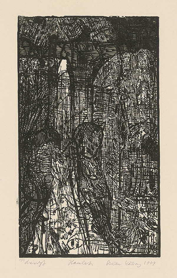 Dušan Kállay – 4. ilustrácia ku knihe W.Shakespeara Hamlet 