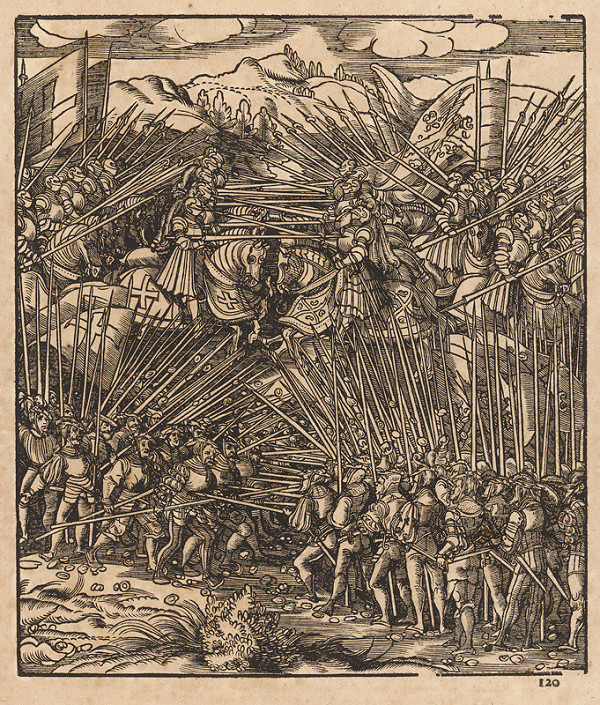 Leonhard Beck  – Boj pešiakov a jazdcov s kopijami 