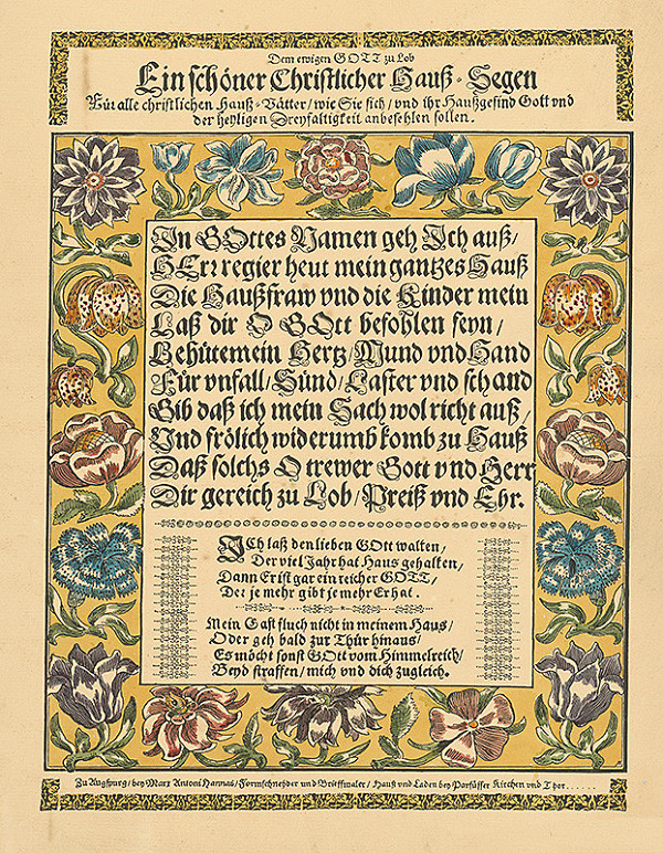 Marc Anton Hannas – Titulný list ku knihe Ein Schöner christlicher Haus 
