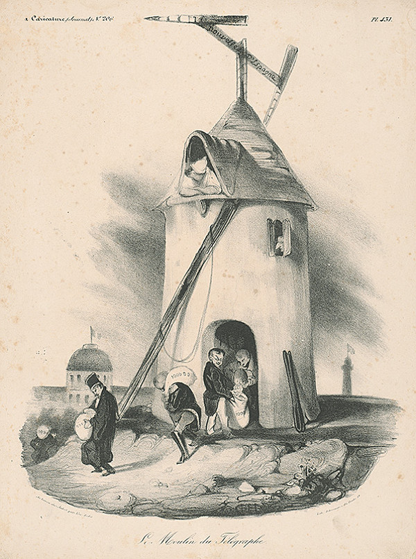 Honoré Daumier, Francúzsky autor z 30. rokov 19. storočia – Telegrafný mlyn