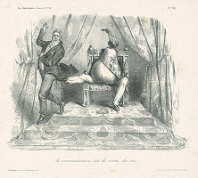 Francúzsky karikaturista z 30. rokov 19. storočia – Vďačnosť je kráľovská cnosť 