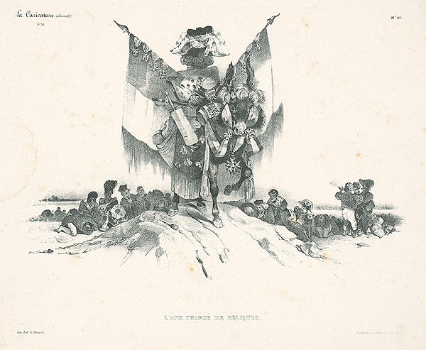 Édouard Wattier, Francúzsky karikaturista z 30. rokov 19. storočia – Somár naložený relikviami 