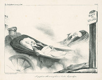 Honoré Daumier, Francúzsky karikaturista z 30. rokov 19. storočia – Mŕtvica ide do Londýna aby vystriedala paralýzu 