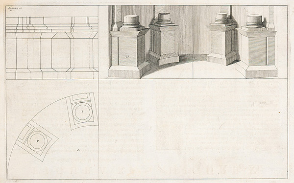 Andrea Pozzo, Giacomo Böemo Komarek – Fig.10. - Štyri piedestály v kruhu s iným dokumentom