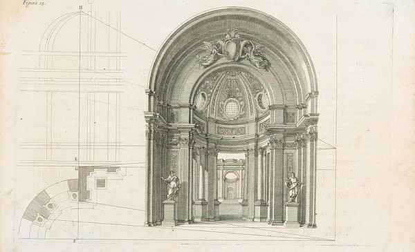 Andrea Pozzo, Giacomo Böemo Komarek – Fig.15. - Tribúna dvojakej architektúry 