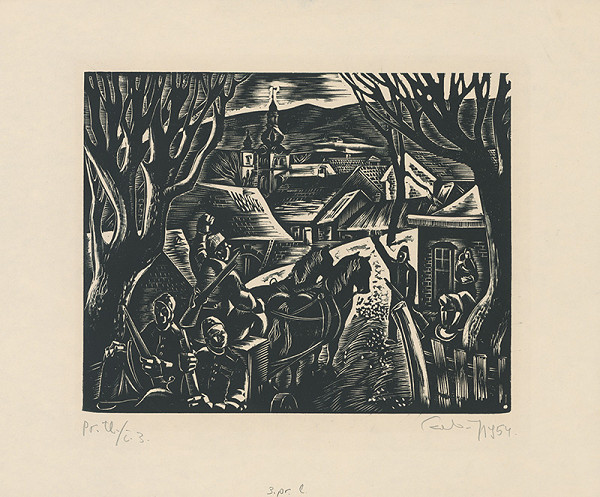 Július Szabó – Vítanie Červenoarmejcov 