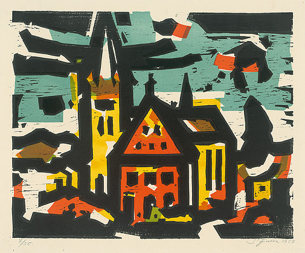 Ľudovít Fulla – Námestie v Bardejove 