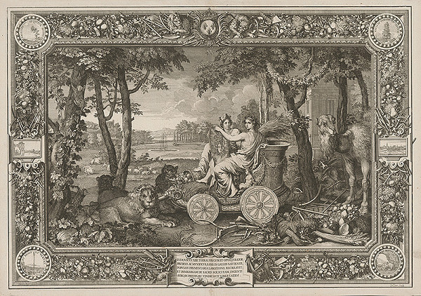 Charles Le Brun, Sebastien Le Clerc st. – Apoteóza Blahobytu za Ľudovíta XIV. 