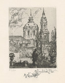 Jaroslav Vodrážka – Zo starej Prahy.Kopula svätého Mikuláša 