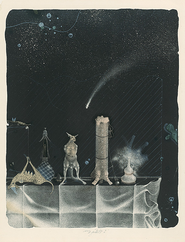 Vladimír Gažovič – Zátišie s kométou II. 