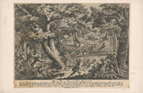 Johann Elias Ridinger – Hon na jeleňa 