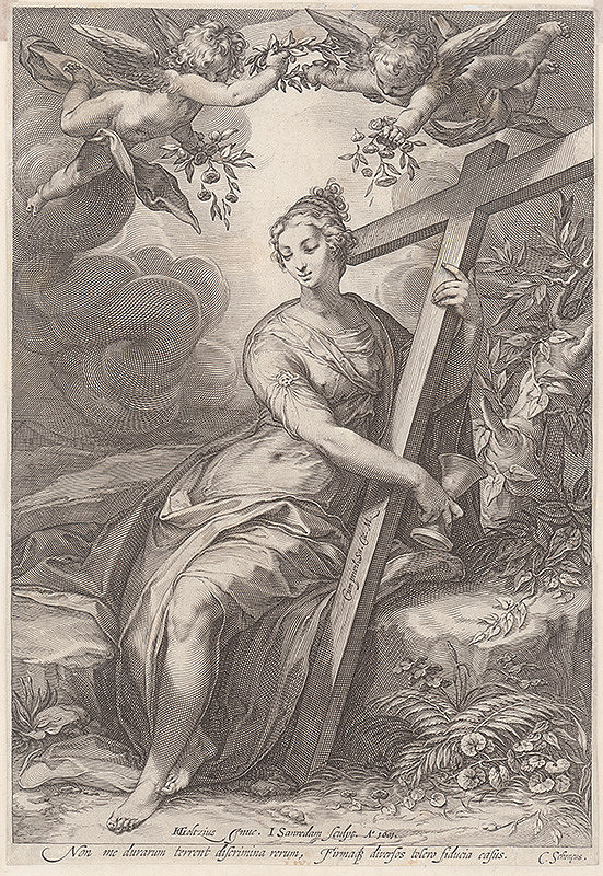 Jan Saenredam, Hendrick Goltzius – Alegória viery. Z cyklu Cnosti (I – III) 