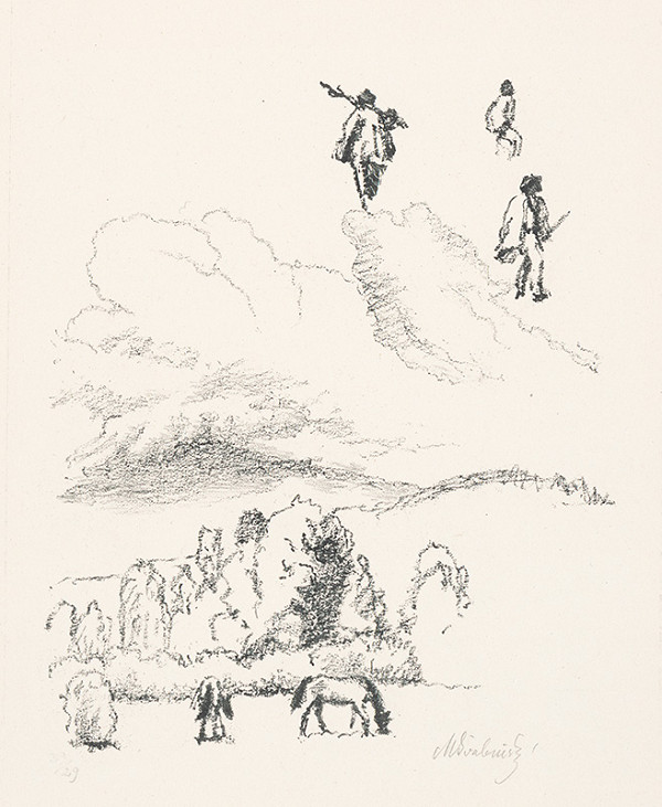 Max Švabinský – Pasúce na koníky 