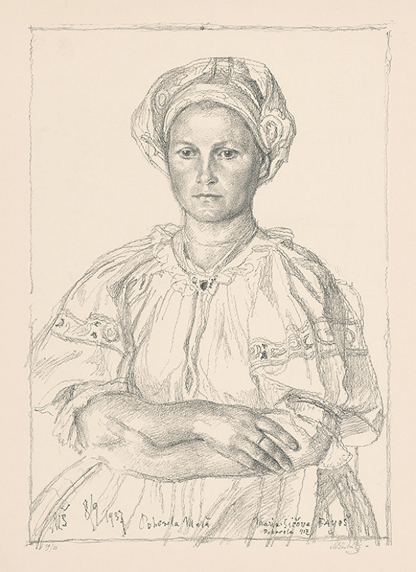 Max Švabinský – Slovenská žena 