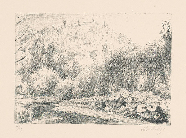 Max Švabinský – Svetlá Ukrajina s horou Gindurou 