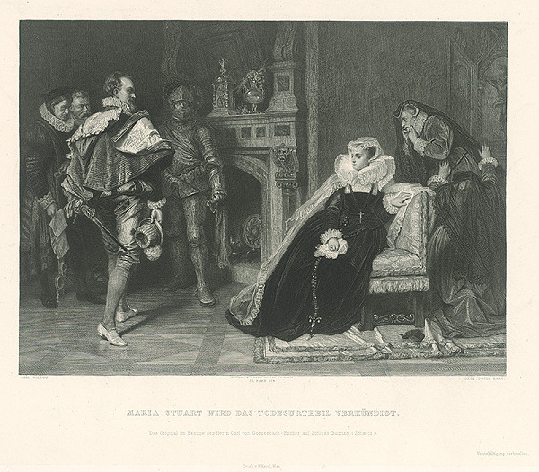 Doris Raab, Karl von Piloty – Oznámenie rozsudku smrti Márie Stuartovnej 