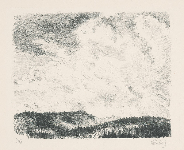 Max Švabinský – Oblaky nad Muránskou planinou 