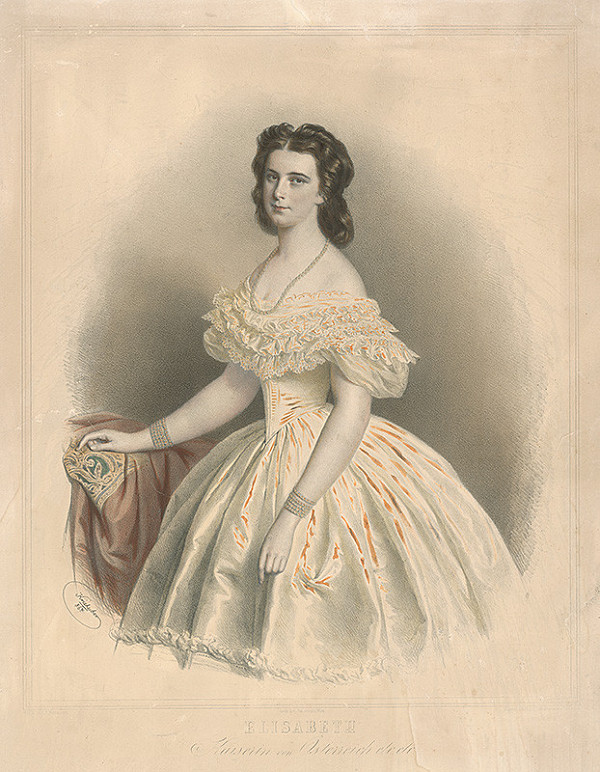 Fritz Kriehuber – Podobizeň rakúskej cisárovny Alžbety 