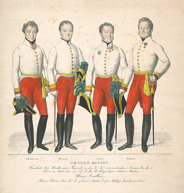 Josef Lanzedelly st. – Podobizeň grofov Kinských 