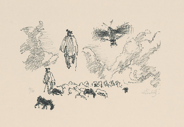 Max Švabinský – Pastier a motýľ 