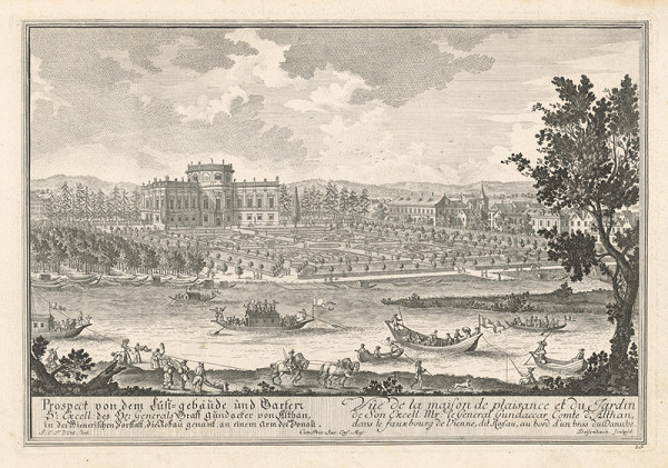 Joseph Emanuel Fischer von Erlach, Johann Adam Delsenbach – Palác grófa Althana v Rossau pri Viedni 