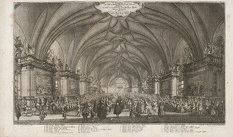 Johann Joseph Dietzler, Michael Heinrich Rentz – Kráľovská hostina konaná v deň korunovácie Márie Terézie 12. mája 1743 vo Vladislavskom sále Pražského hradu  