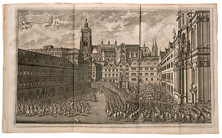 Johann Joseph Dietzler, Johann Andreas Pfeffel, Martin Tyroff, Michael Heinrich Rentz – Obrazová príloha opisov slávnostného príchodu a korunovácie Márie Terézie za Českú kráľovnú v Prahe v roku 1743 