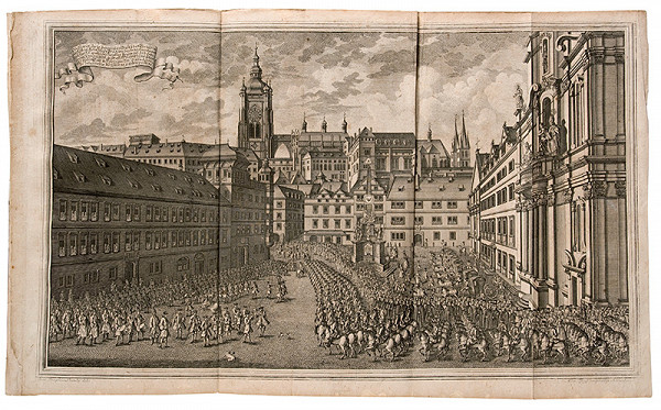 Johann Joseph Dietzler, Johann Andreas Pfeffel, Martin Tyroff, Michael Heinrich Rentz – Obrazová príloha opisov slávnostného príchodu a korunovácie Márie Terézie za Českú kráľovnú v Prahe v roku 1743