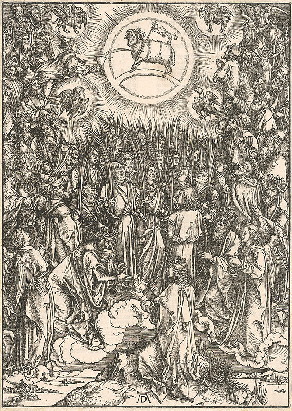 Albrecht Dürer – Chválospev vyvolených na nebesiach 