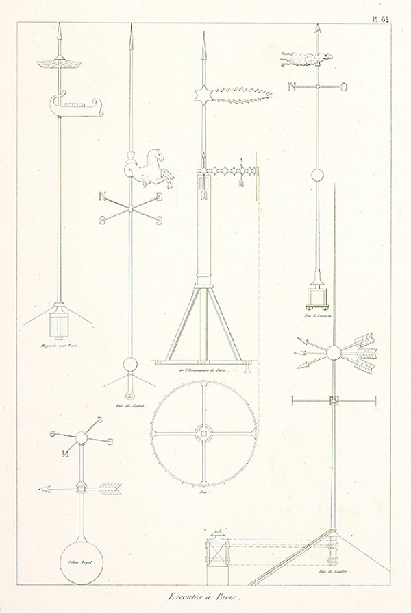 A. Normand, Neznámy autor – Návrh na stožiare na strechu 