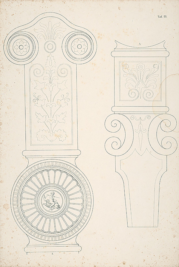 Neznámy autor – Návrh na časti nábytku 