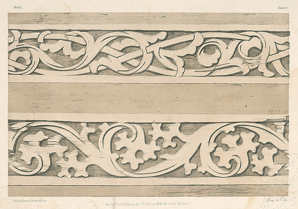 C. Ross – Ornamenty z lavíc v Kostole sv. Valentína v Kidrichu 