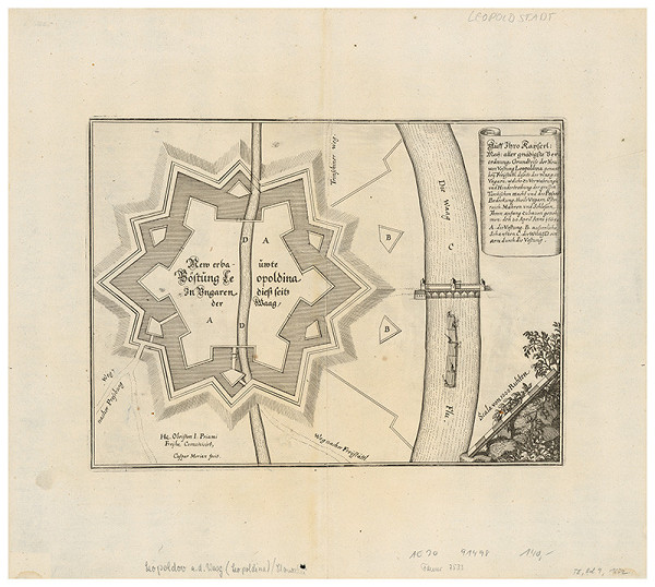 Kaspar Merian – Pôdorys pevnosti Leopoldov 