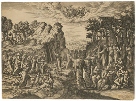 Hans Collaert ml. – Mojžiš vyvádza vodu zo skaly 