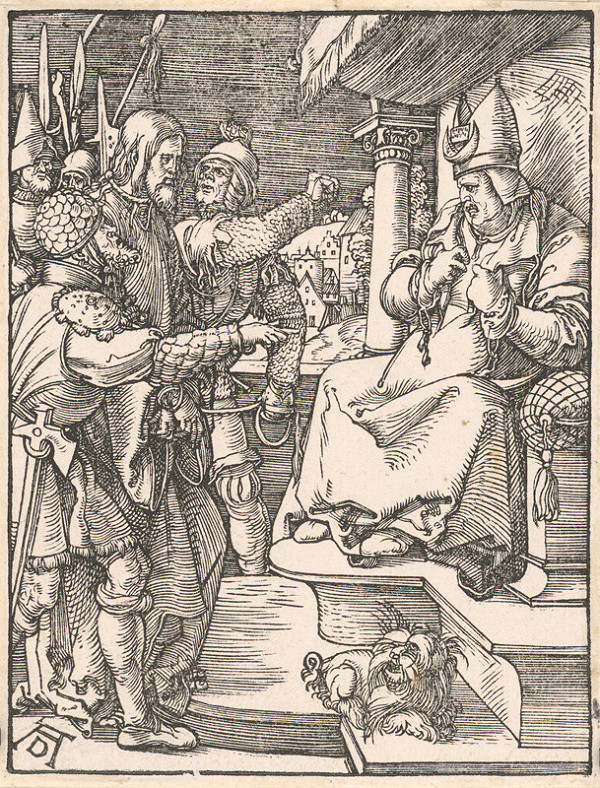 Albrecht Dürer – Kristus pred Kaifášom 