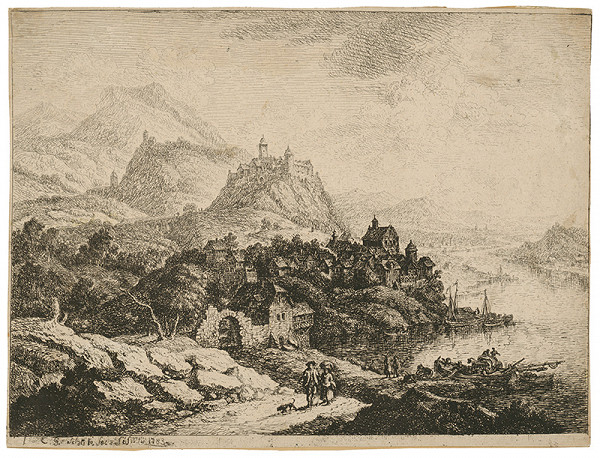 C. G. Schük – Romantická krajina s hradom 